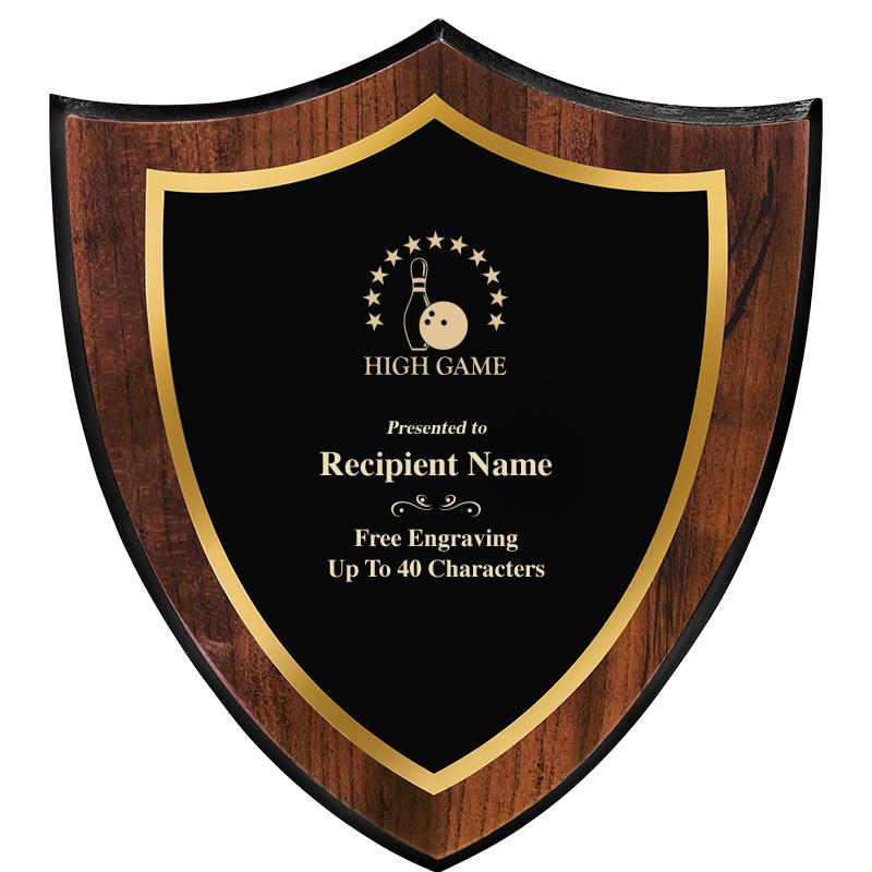 7.25x8 SHIELD PLQ W METAL PLT