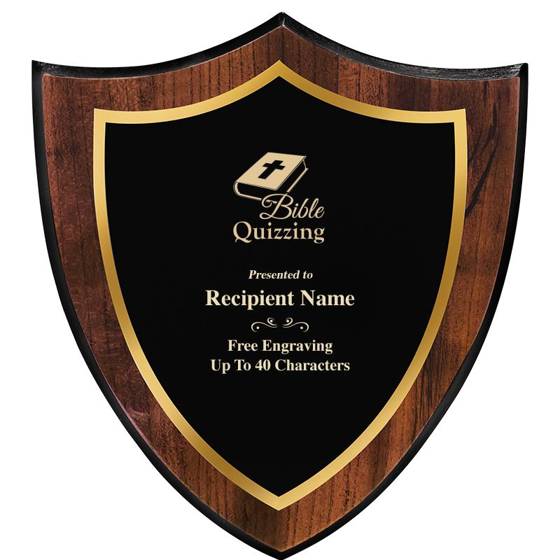 7.25x8 SHIELD PLQ W METAL PLT