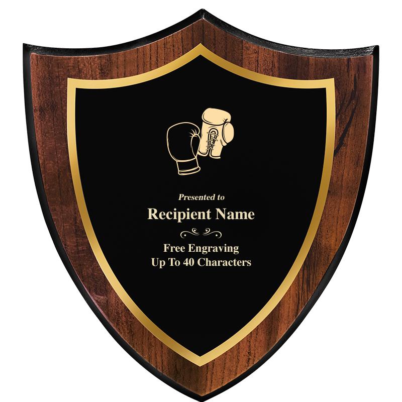 7.25x8 SHIELD PLQ W METAL PLT