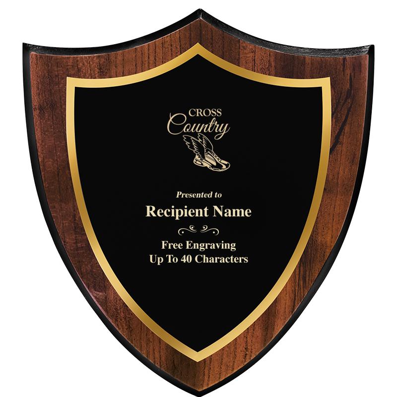 7.25x8 SHIELD PLQ W METAL PLT