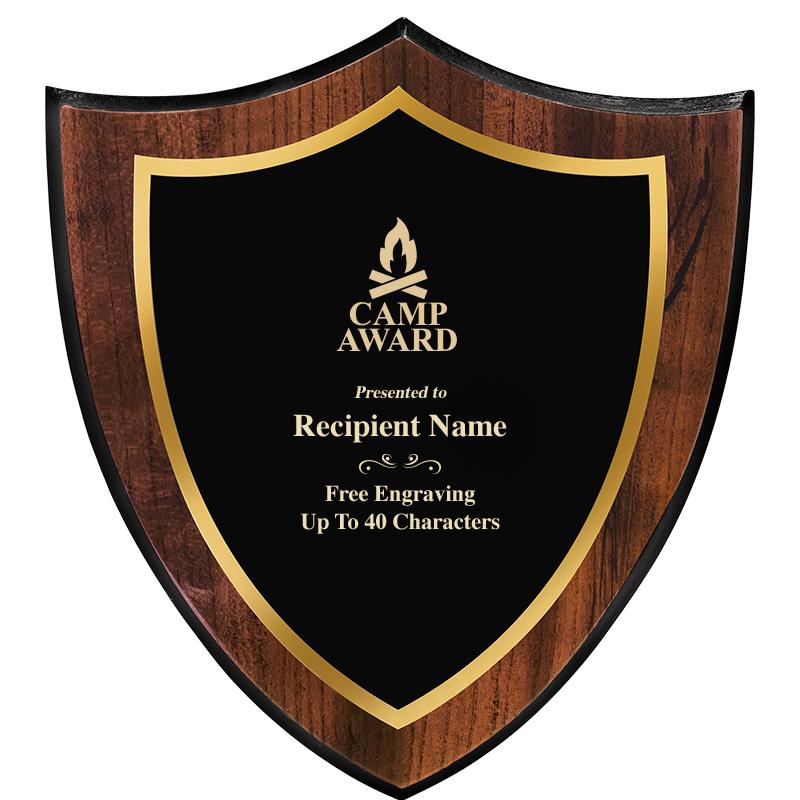 7.25x8 SHIELD PLQ W METAL PLT