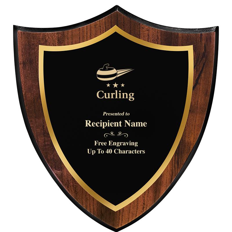 7.25x8 SHIELD PLQ W METAL PLT