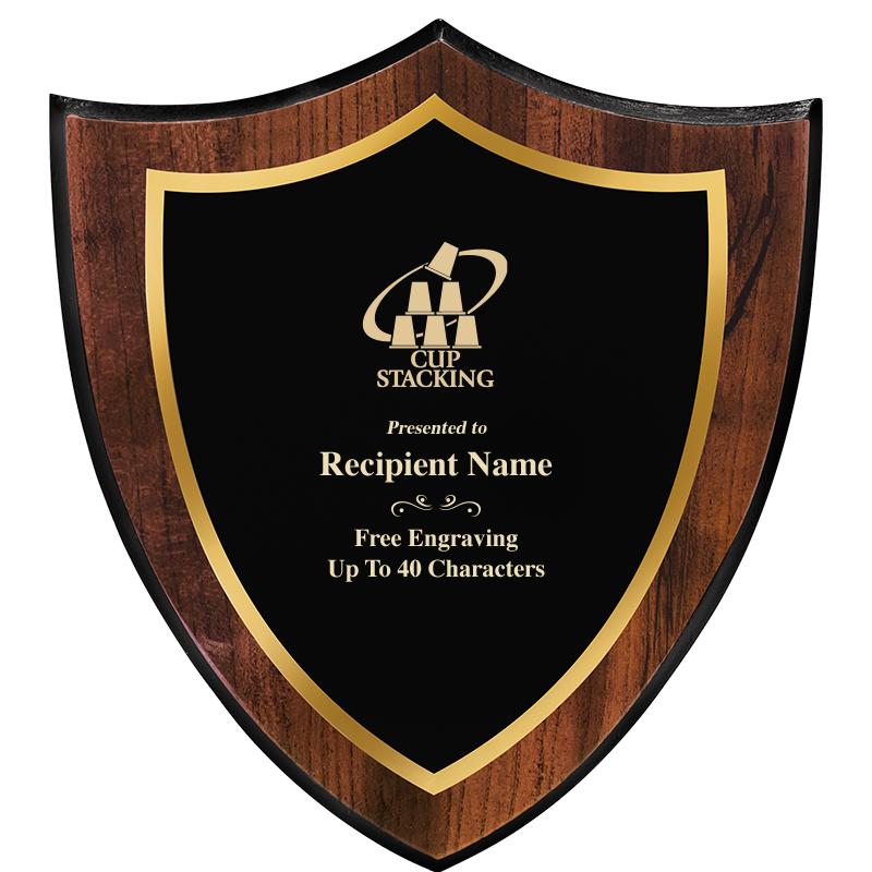 7.25x8 SHIELD PLQ W METAL PLT