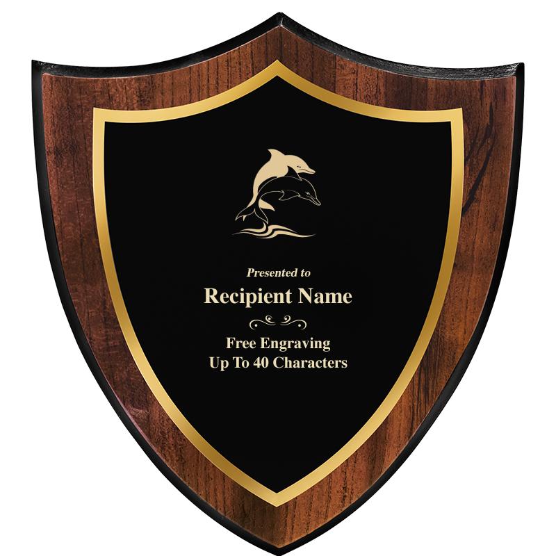 7.25x8 SHIELD PLQ W METAL PLT