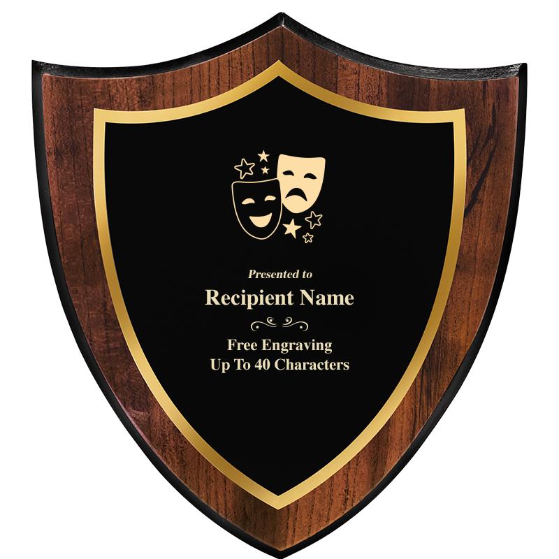 7.25x8 SHIELD PLQ W METAL PLT