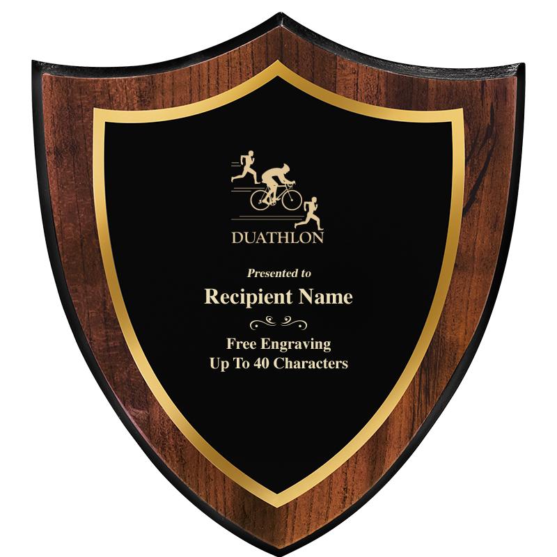 7.25x8 SHIELD PLQ W METAL PLT