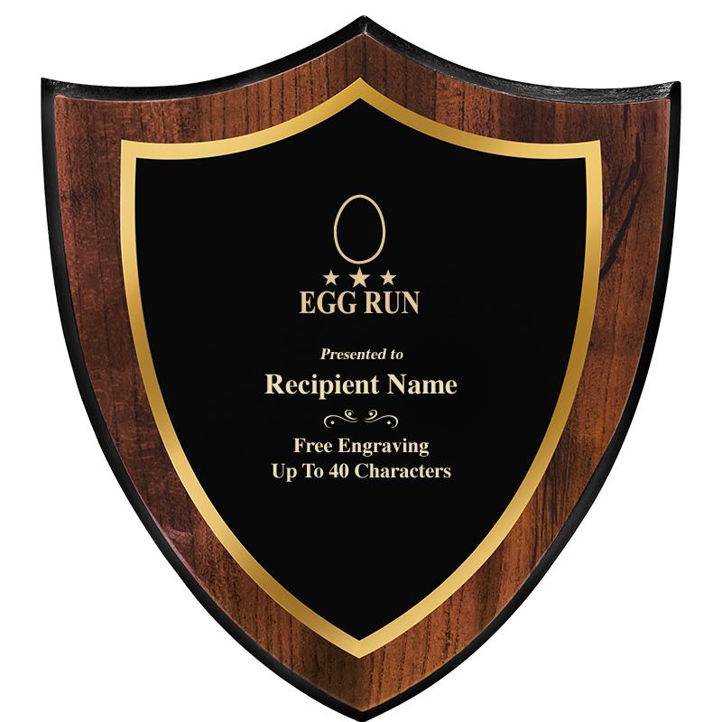 7.25x8 SHIELD PLQ W METAL PLT