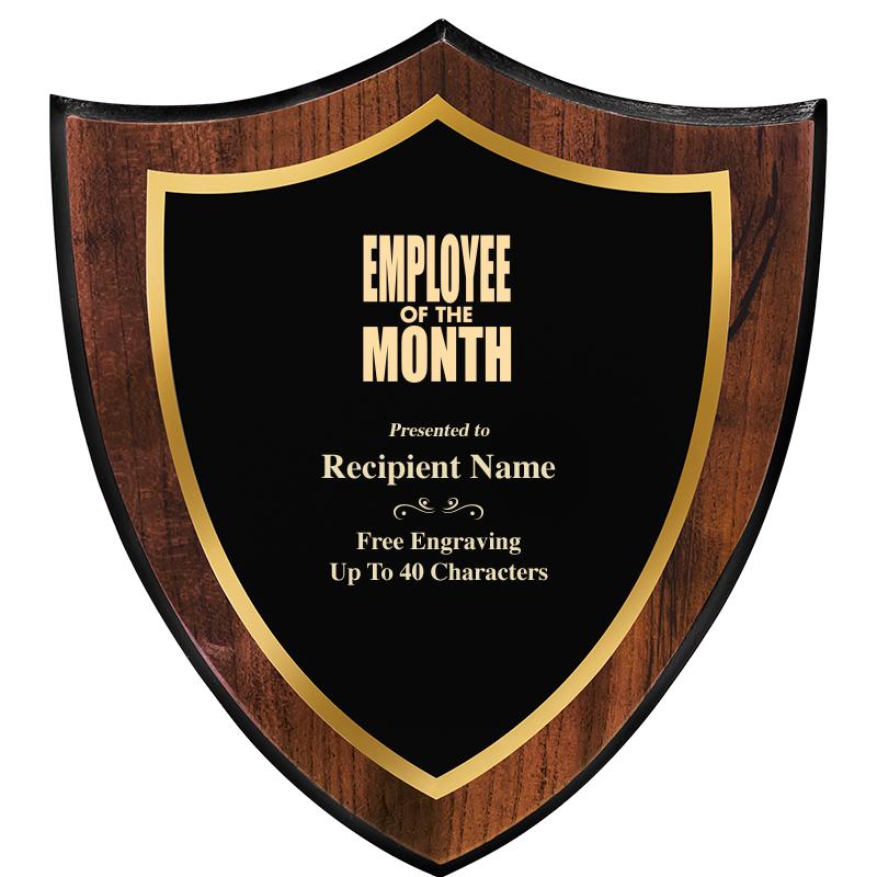 7.25x8 SHIELD PLQ W METAL PLT