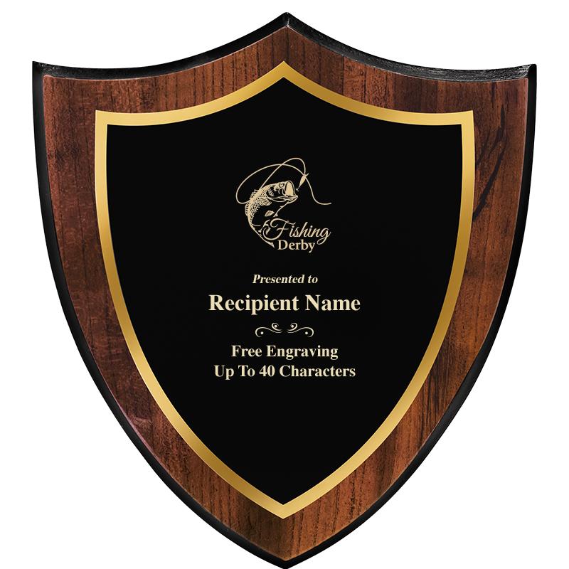 7.25x8 SHIELD PLQ W METAL PLT