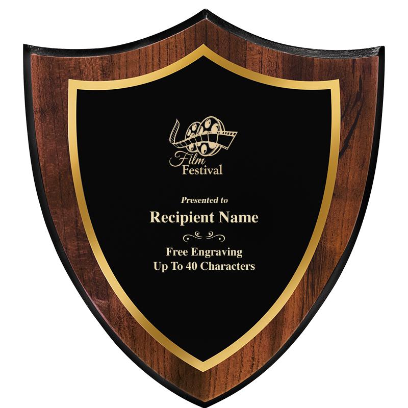 7.25x8 SHIELD PLQ W METAL PLT