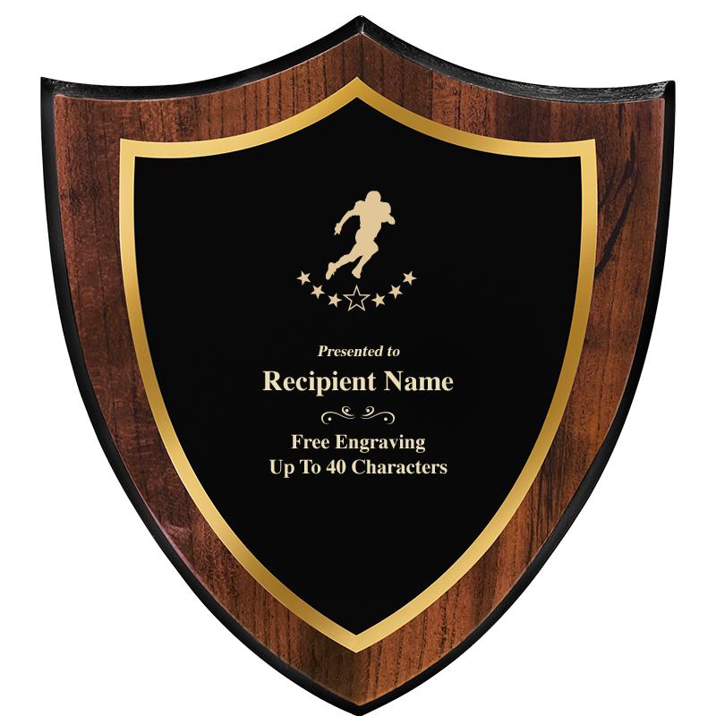 7.25x8 SHIELD PLQ W METAL PLT