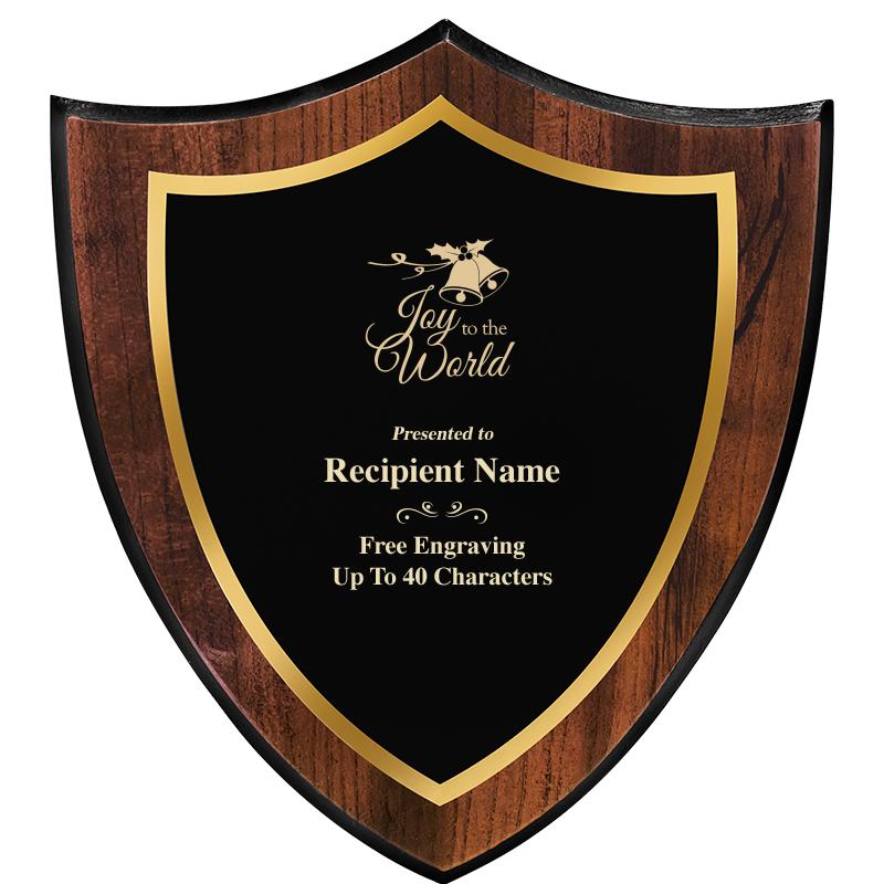 7.25x8 SHIELD PLQ W METAL PLT