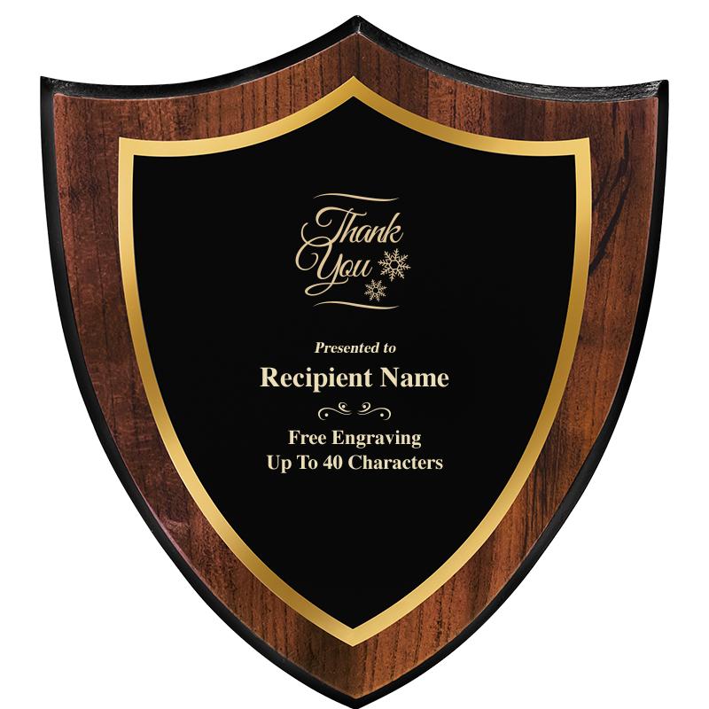 7.25x8 SHIELD PLQ W METAL PLT