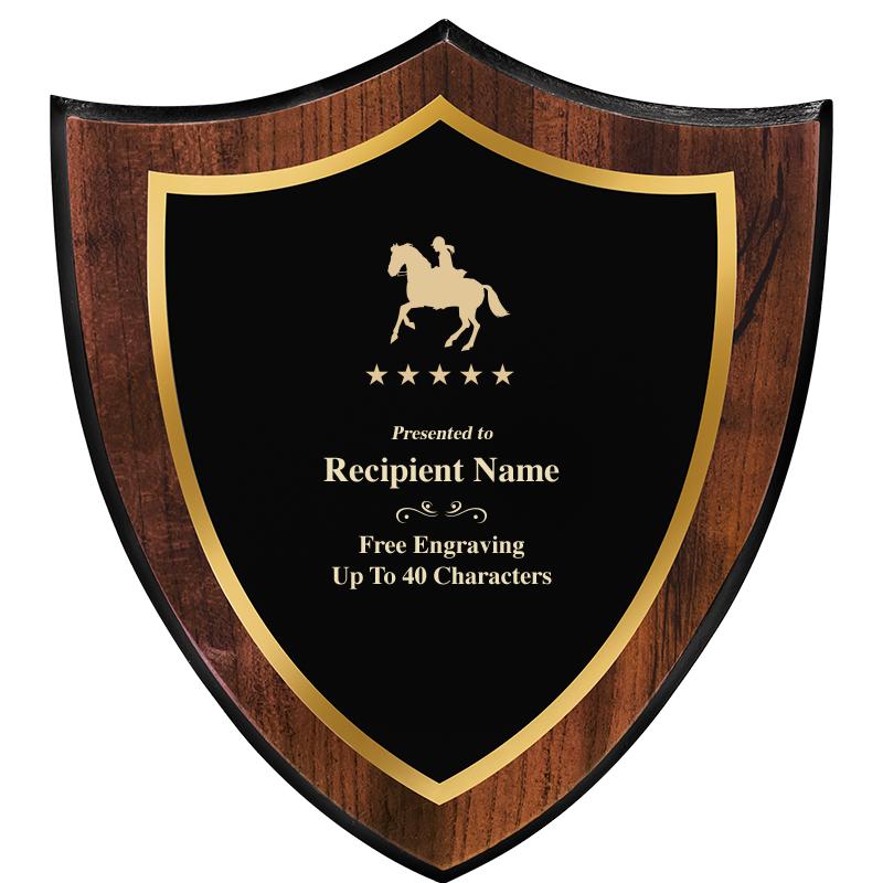 7.25x8 SHIELD PLQ W METAL PLT