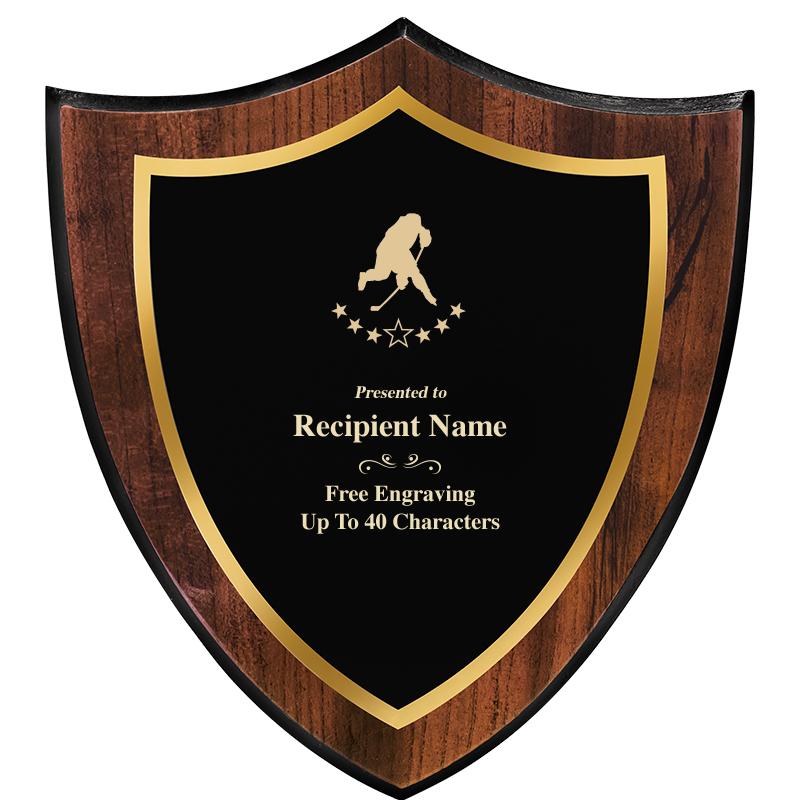 7.25x8 SHIELD PLQ W METAL PLT