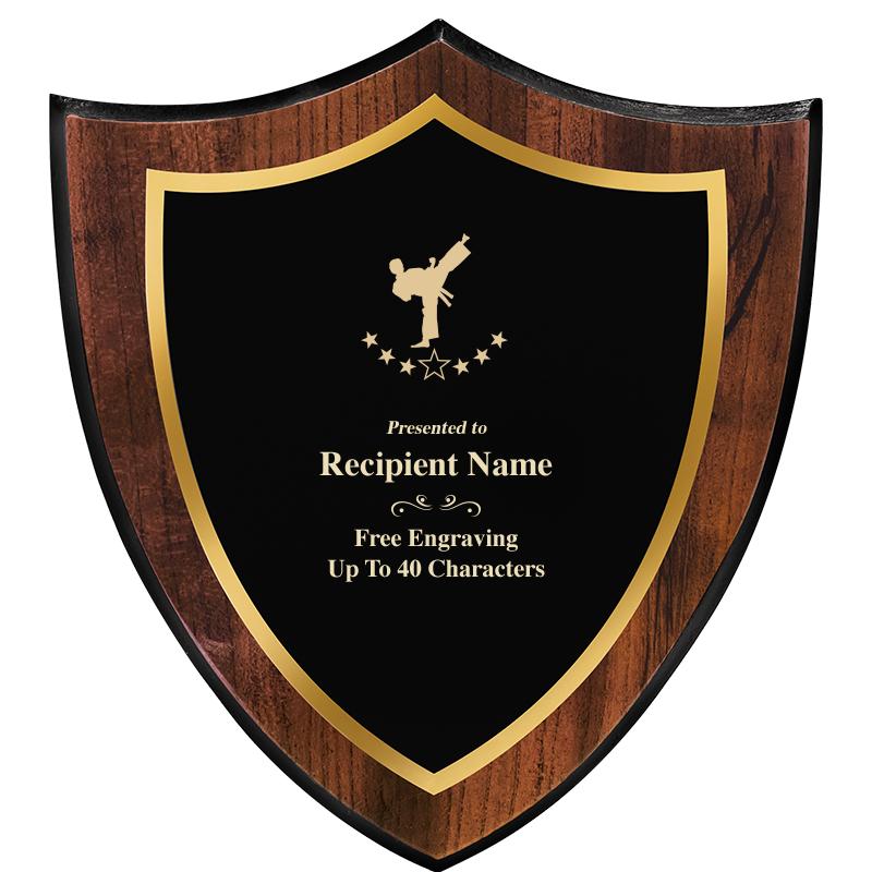 7.25x8 SHIELD PLQ W METAL PLT