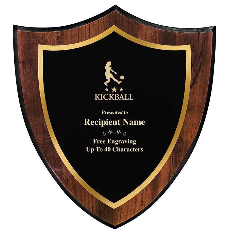 7.25x8 SHIELD PLQ W METAL PLT