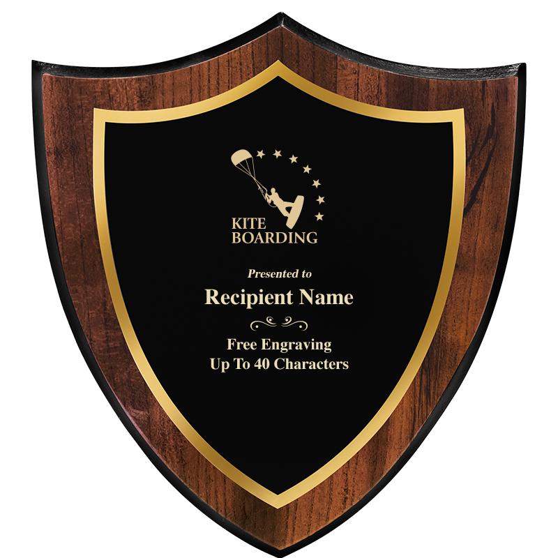 7.25x8 SHIELD PLQ W METAL PLT