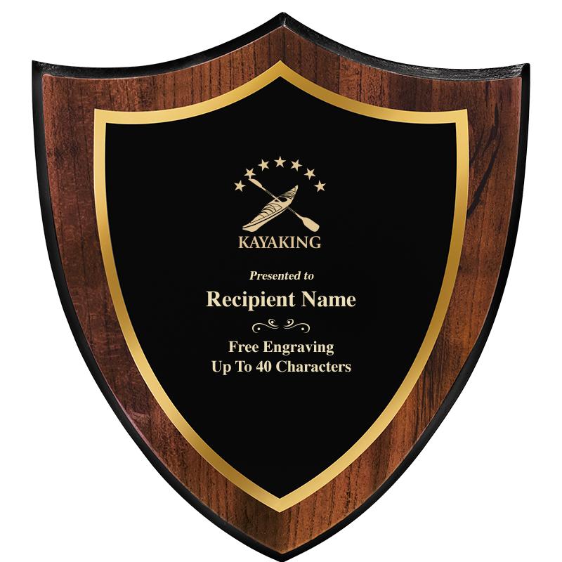 7.25x8 SHIELD PLQ W METAL PLT