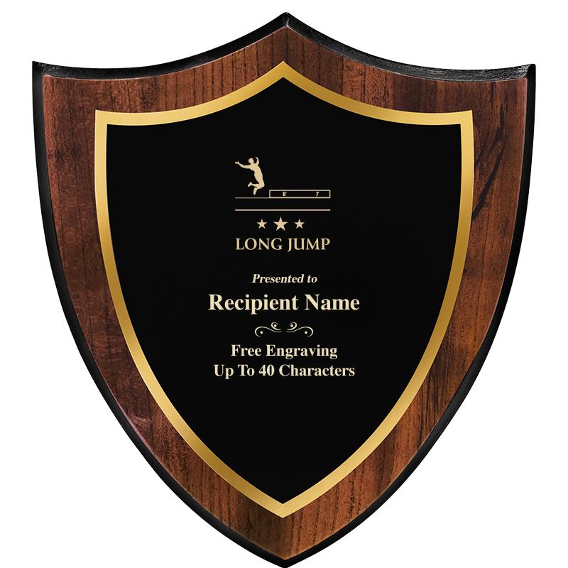 7.25x8 SHIELD PLQ W METAL PLT