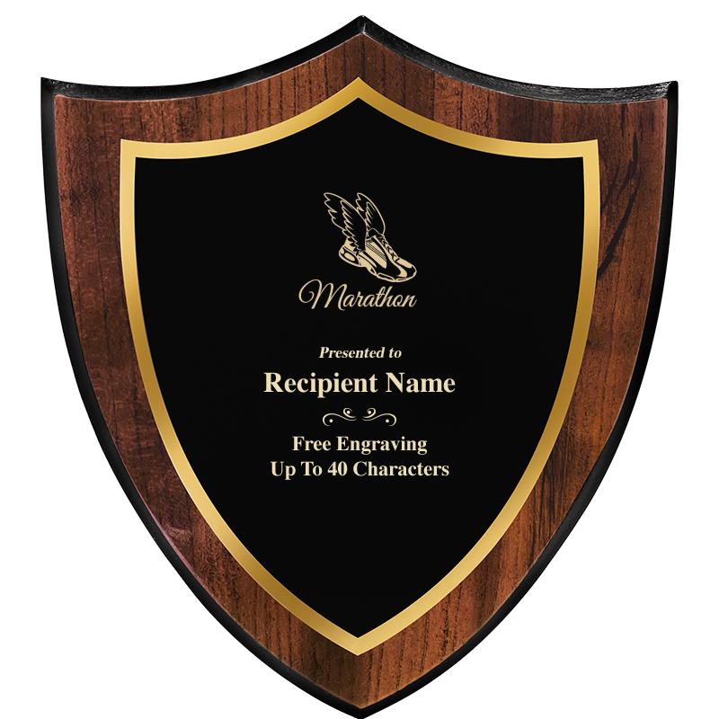 7.25x8 SHIELD PLQ W METAL PLT