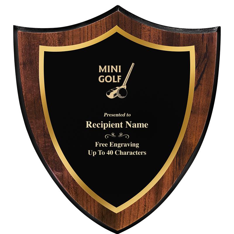 7.25x8 SHIELD PLQ W METAL PLT