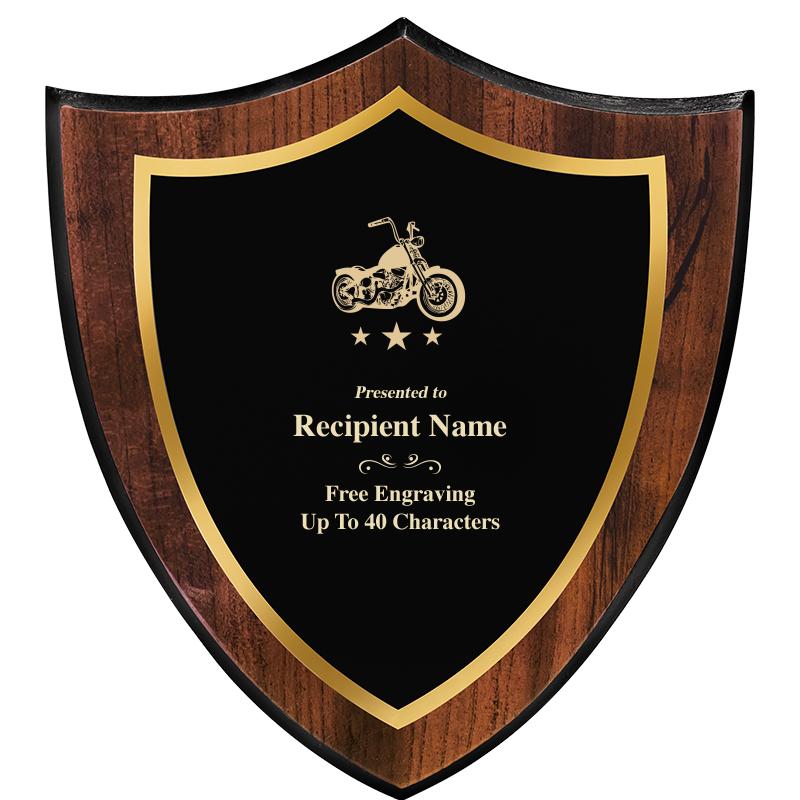 7.25x8 SHIELD PLQ W METAL PLT