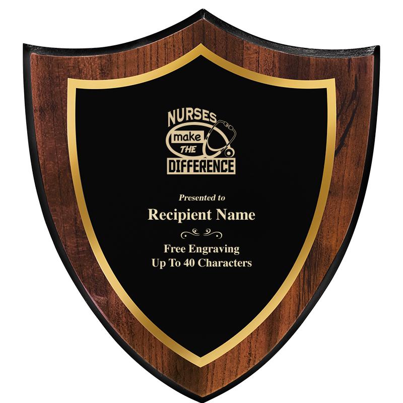 7.25x8 SHIELD PLQ W METAL PLT