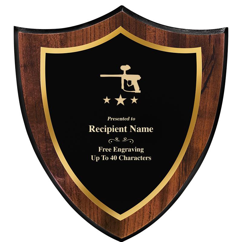 7.25x8 SHIELD PLQ W METAL PLT