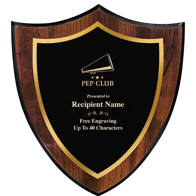 7.25x8 SHIELD PLQ W METAL PLT