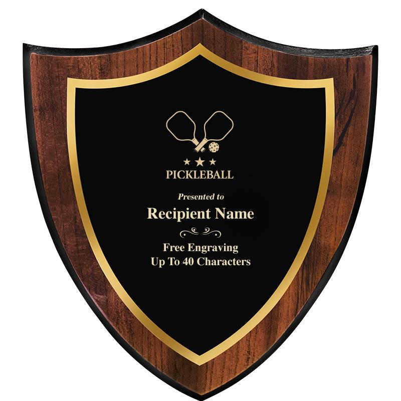 7.25x8 SHIELD PLQ W METAL PLT