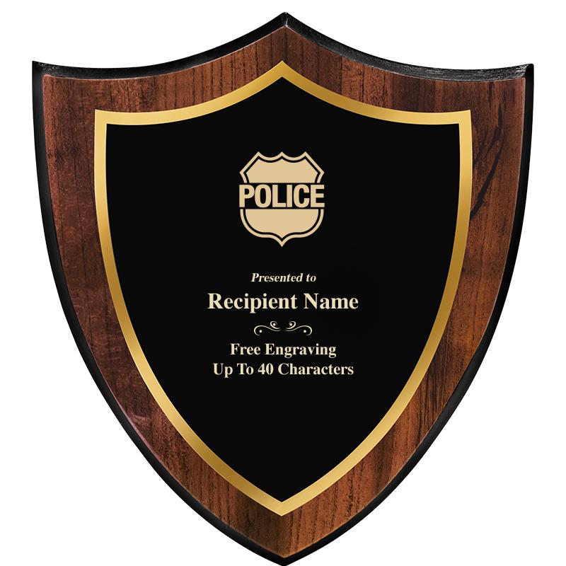 7.25x8 SHIELD PLQ W METAL PLT