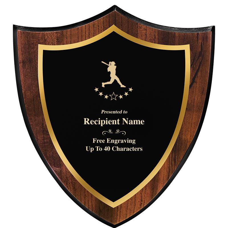 7.25x8 SHIELD PLQ W METAL PLT