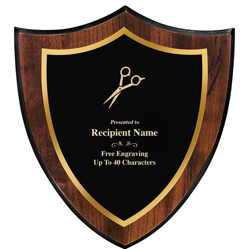 7.25x8 SHIELD PLQ W METAL PLT