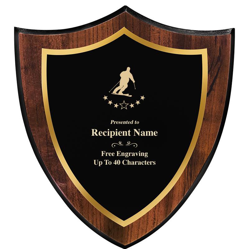 7.25x8 SHIELD PLQ W METAL PLT