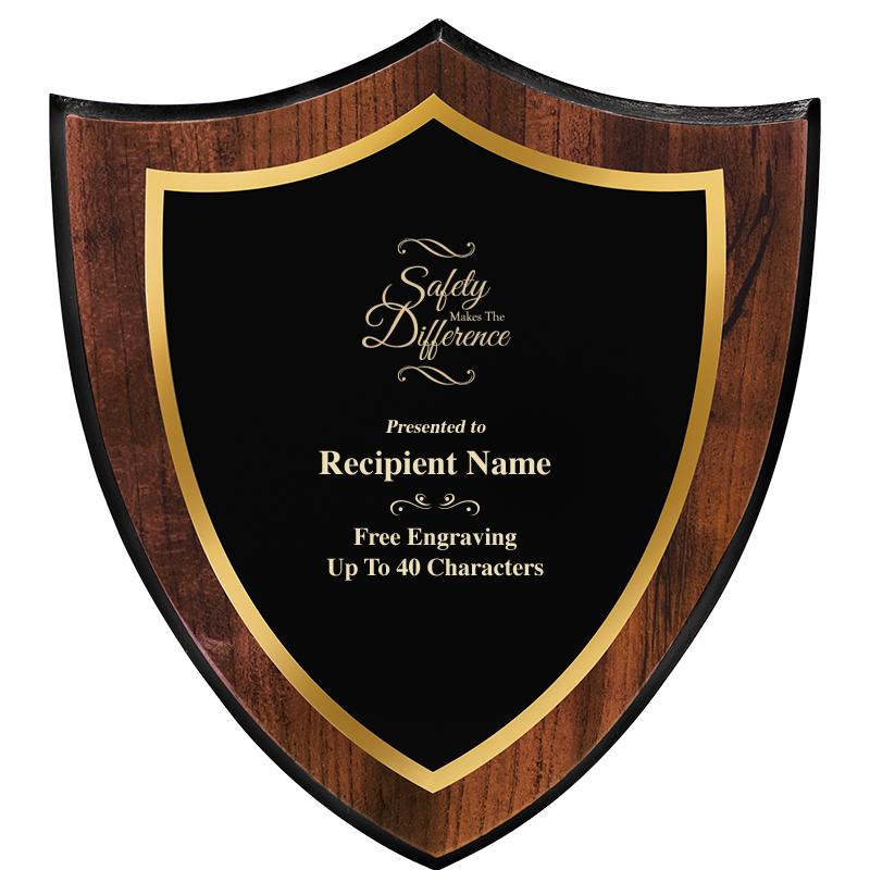 7.25x8 SHIELD PLQ W METAL PLT