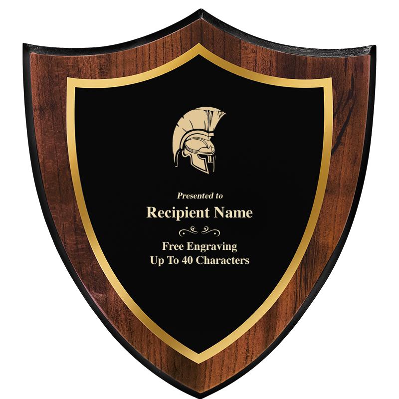 7.25x8 SHIELD PLQ W METAL PLT