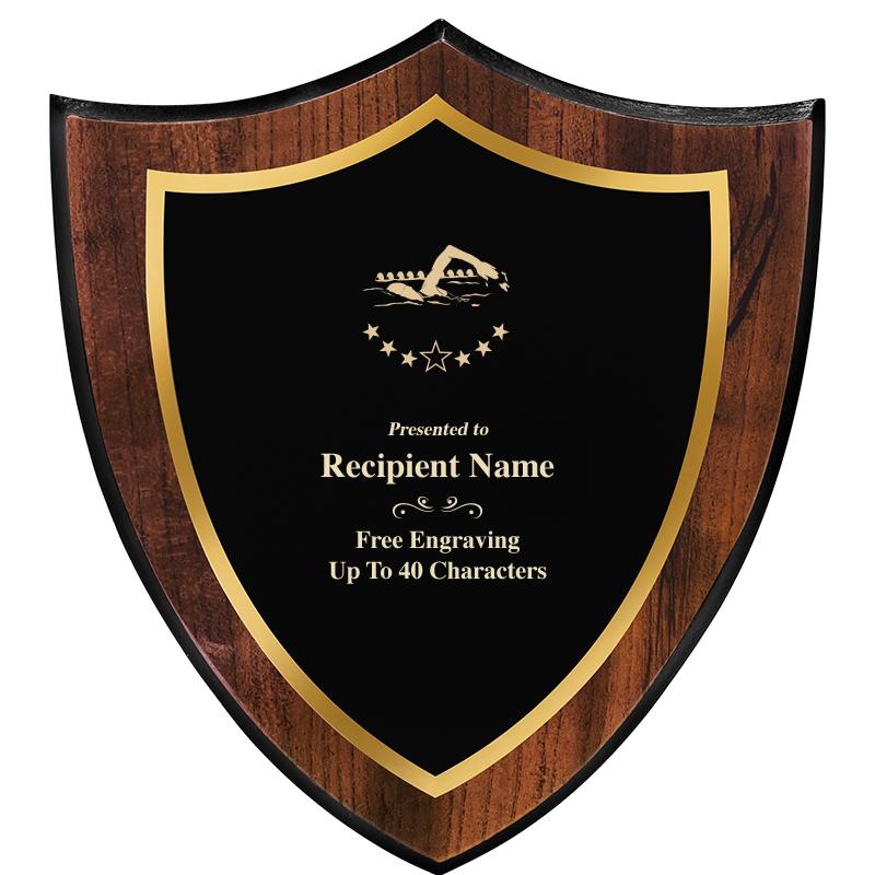 7.25x8 SHIELD PLQ W METAL PLT