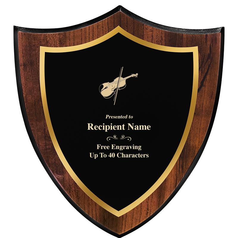 7.25x8 SHIELD PLQ W METAL PLT