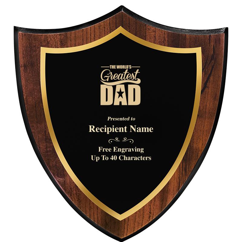 7.25x8 SHIELD PLQ W METAL PLT