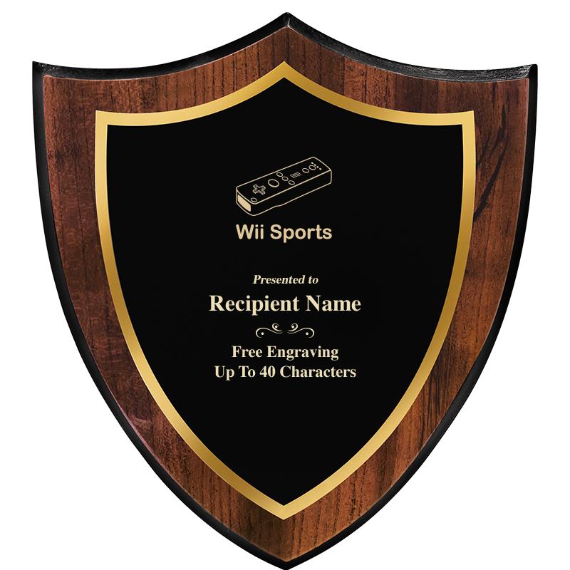 7.25x8 SHIELD PLQ W METAL PLT