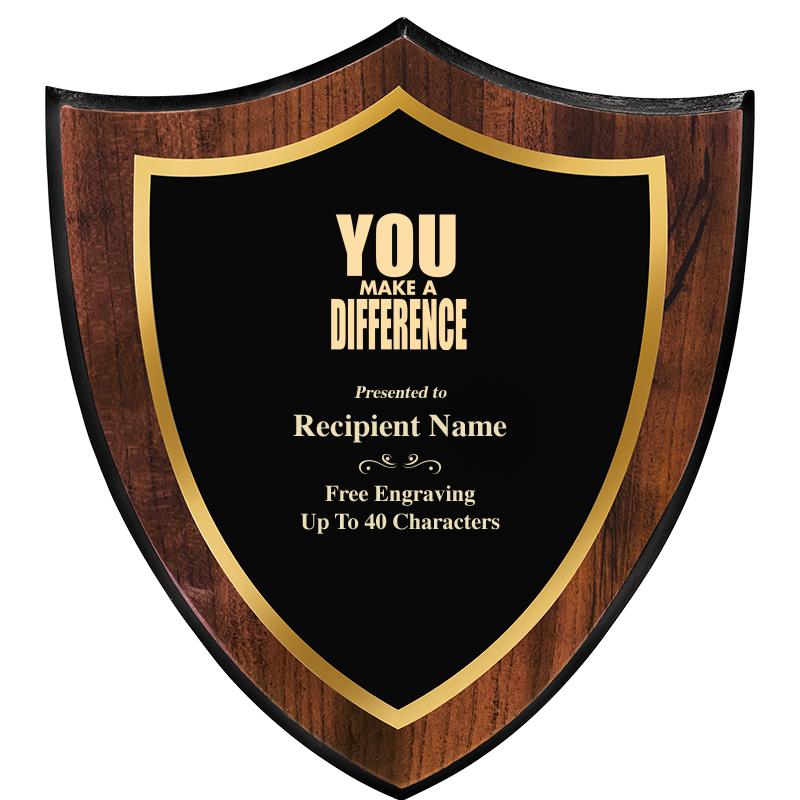 7.25x8 SHIELD PLQ W METAL PLT