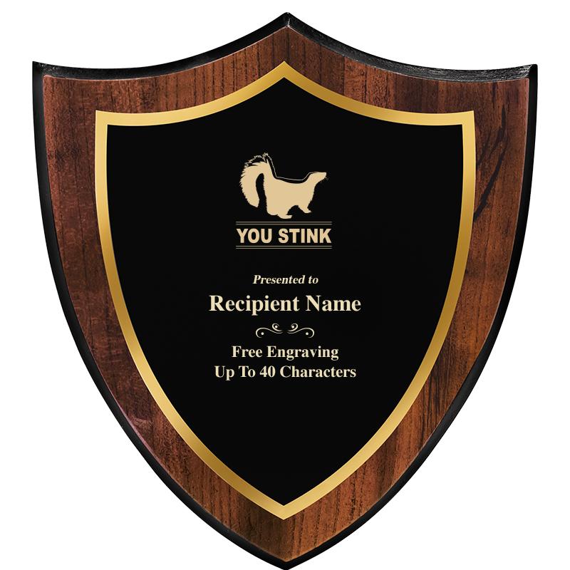 7.25x8 SHIELD PLQ W METAL PLT