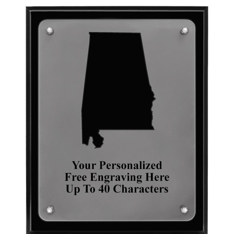 8x10 BLACK WOOD STATE PLAQUE