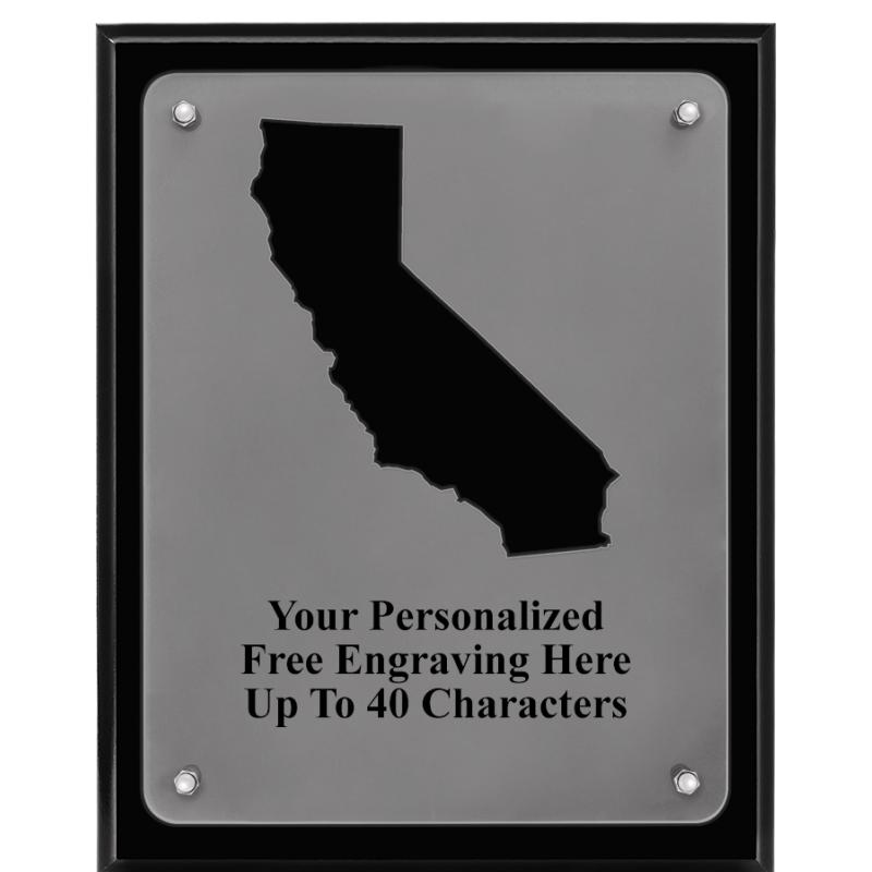 8x10 BLACK WOOD STATE PLAQUE