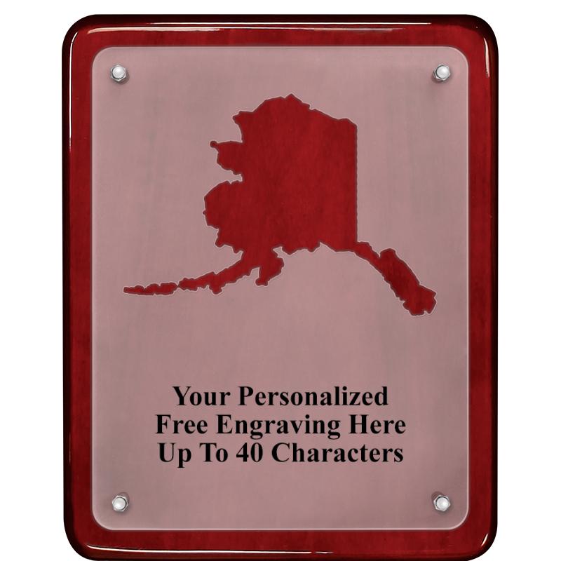 8x10 ROSEWOOD STATE PLAQUE