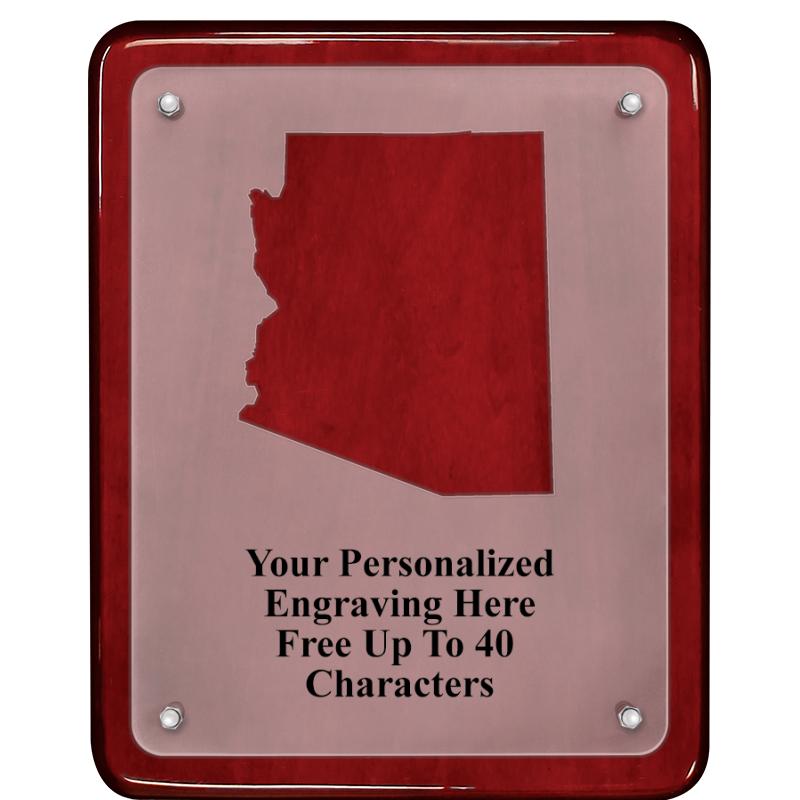 8x10 ROSEWOOD STATE PLAQUE