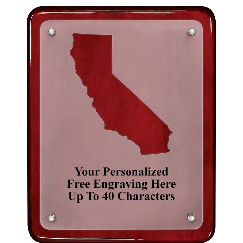 8x10 ROSEWOOD STATE PLAQUE