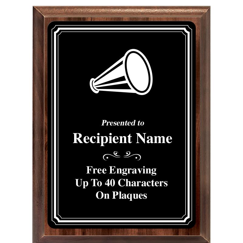 6x8 TRIO BORDER BLACK PLT PLQ