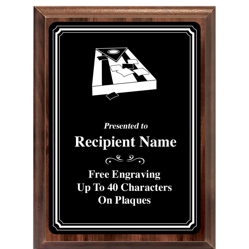 6x8 TRIO BORDER BLACK PLT PLQ